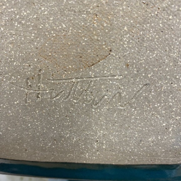 Studio Art Pottery Set Of 3 Glazed Earthy Boho Small Plates Signed Hutten - Picture 8 of 8